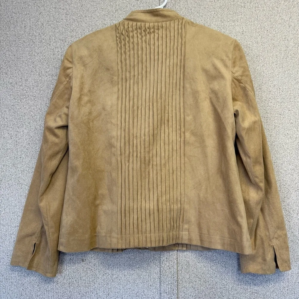 Tan Suede coldwater creek Women's Jacket, size petite XS - Picture 2 of 5
